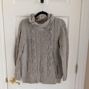 LL Bean Cotton Funnel Neck Sweater